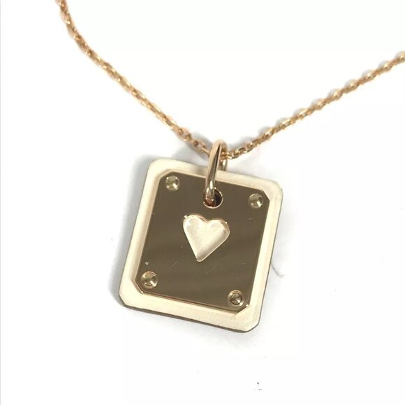 HERMES Accessories Asdu Cool PM Heart Pendant Necklace Unused - Picture 7 of 9